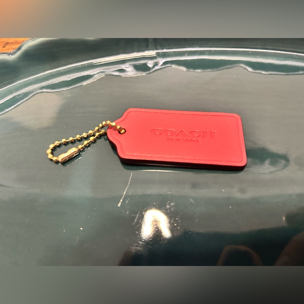 Coach Pink Keychain Tag